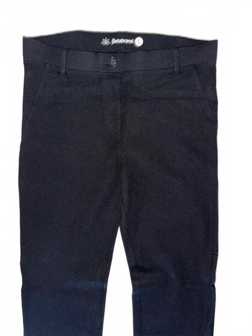Women's Betabrand Black Stretch Fit Trousers With Pockets Size Large